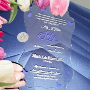 Invitación de acrílico para xv años mod. 479