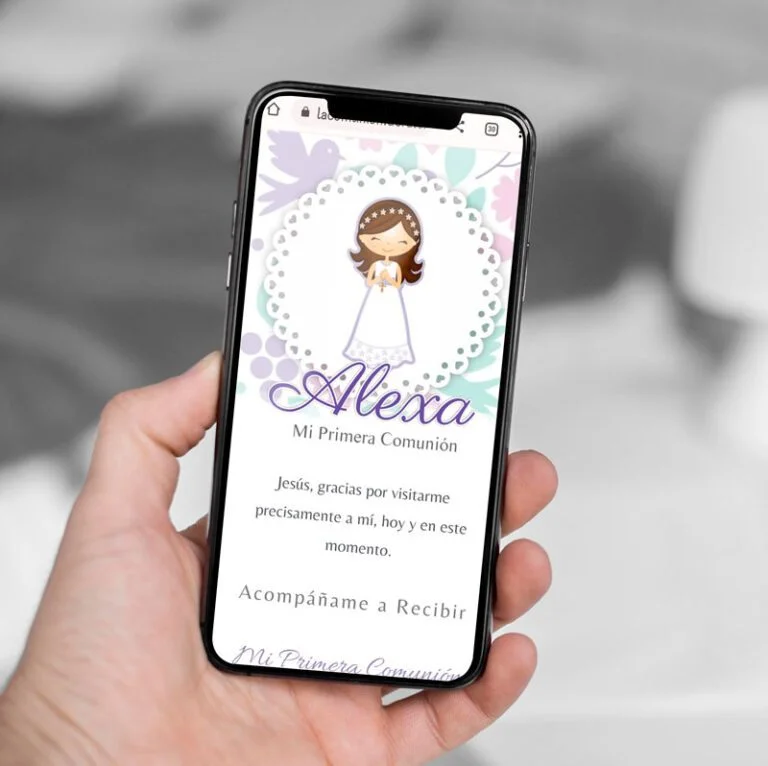 Invitación digital para primera comunión