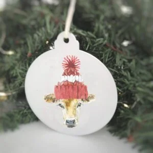 Esferas con diseño vaca