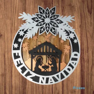 Guirnalda navideña de MDF