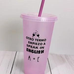 vaso con popote para eventos sociales