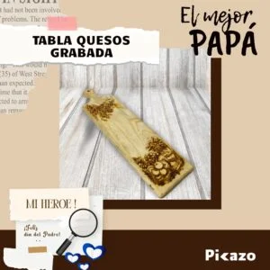 Tabla para quesos grabada