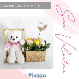 Peluche con flores