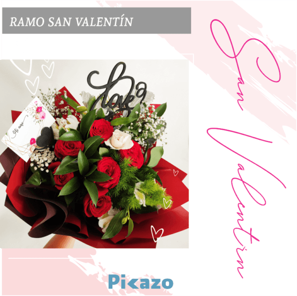 Ramo del flores para san valentin